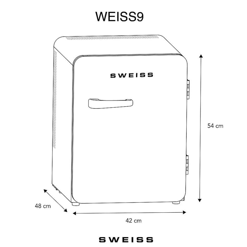 Sweiss WEISS9 - Mini bar vintage 31L noir