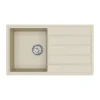Swiss Aqua Technologies 76x44 cm évier avec égouttoir réversible en Granite, à encastrer, jasmin (SATSINKGE3J)