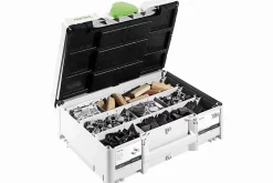 Système d'assemblage DOMINO SV-SYS D14 FESTOOL - coffret pour DF 700, 32 angles et 16 panneaux