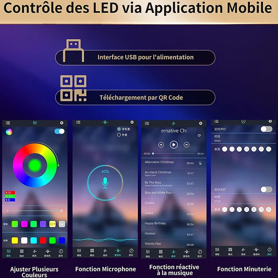 Table Bar Pivotante 135-203x39x92.8cm, LED, Blanc