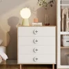 Table de chevet, commode et armoire de rangement pour enfants,80x54x90cm,blanc,4 tiroirs