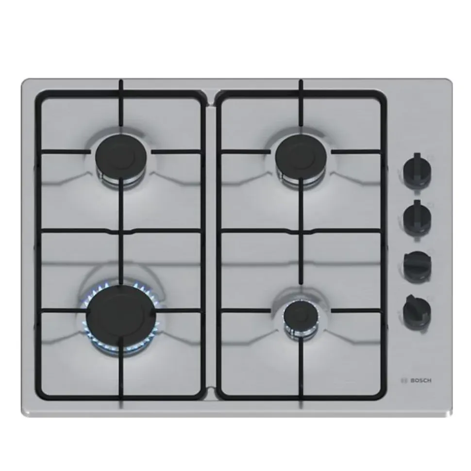 Table de cuison gaz 60cm 7500w 4 feux inox Bosch PBP6B5K80 série 2