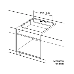 Table de cuisson à induction 91cm 4feux 7400w noir Siemens EX275HXC1E