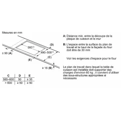 Table de cuisson à induction 71cm 4 feux 7400w noir Siemens ED751HSB1E