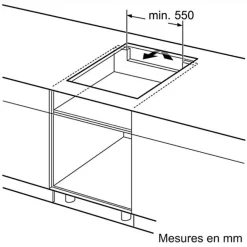 Table de cuisson à induction 60cm 3 feux 4600w Bosch PUC611AA5E série 2