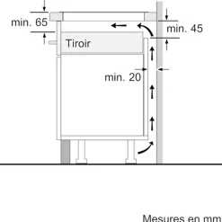 Table de cuisson à induction 60cm 3 feux 4600w Bosch PUC611AA5E série 2