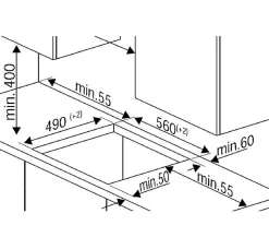 Table de cuisson à induction 60cm 4 feux 7200w noir Beko HII64206F2MT