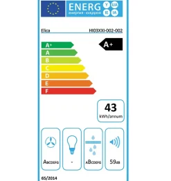 Table de cuisson aspirante induction 83cm 4 feux 7400w noir Elica PRF0120975