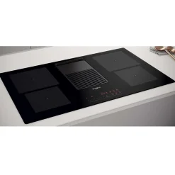 Table de cuisson aspirante induction 83cm 4 feux 7500w noir Whirlpool WVH92K/1 w collection