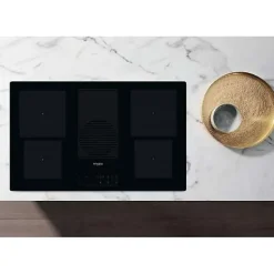 Table de cuisson aspirante induction 83cm 4 feux 7500w noir Whirlpool WVH92K/1 w collection