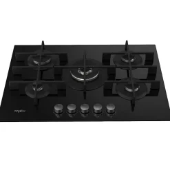 Table de cuisson gaz 73cm 5 feux noir Whirlpool GOWL758NBFR w collection