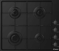 Table de cuisson gaz 60cm 4 feux noir Candy CHW6LBB pop evo