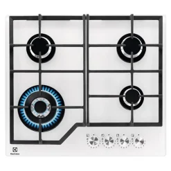 Table de cuisson gaz 60cm 4 feux blanc Electrolux KGG64362W série 600