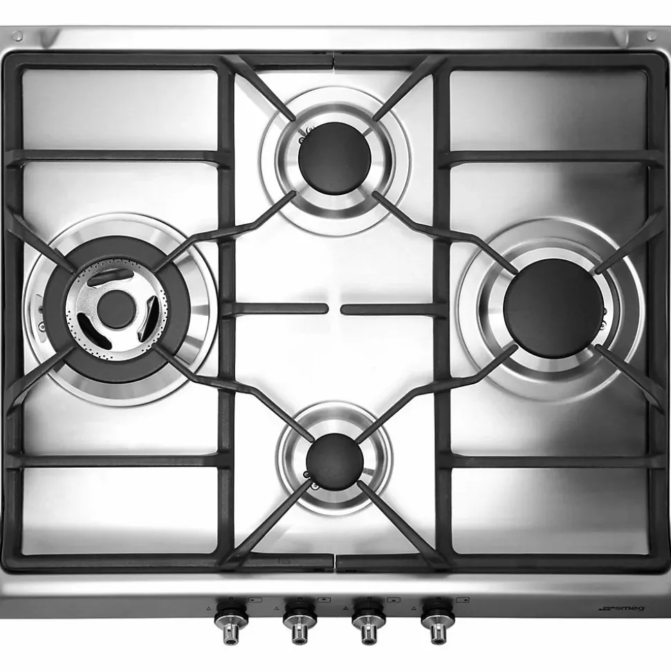 Table de cuisson gaz 60cm 4 feux inox Smeg SER60SGH3