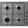 Table de cuisson gaz 60cm 4 feux gris Candy CHW640LXB pop evo