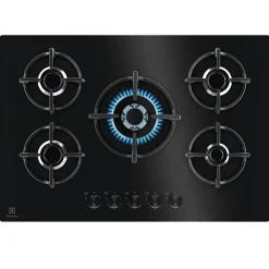 Table de cuisson gaz 75cm 5 feux noir Electrolux EGG75372K