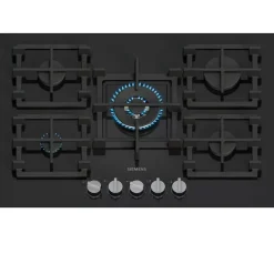 Table de cuisson gaz 75cm 5 feux 11500w noir Siemens EP7A6QI40 iq500