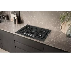 Table de cuisson gaz 75cm 5 feux 11500w noir Siemens EP7A6QI40 iq500