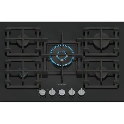 Table de cuisson gaz 75cm 5 feux 11500w noir Siemens EP7A6QI40 iq500