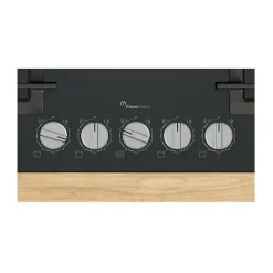 Table de cuisson gaz 75cm 5 feux 11500w noir Bosch PPQ7A6I40
