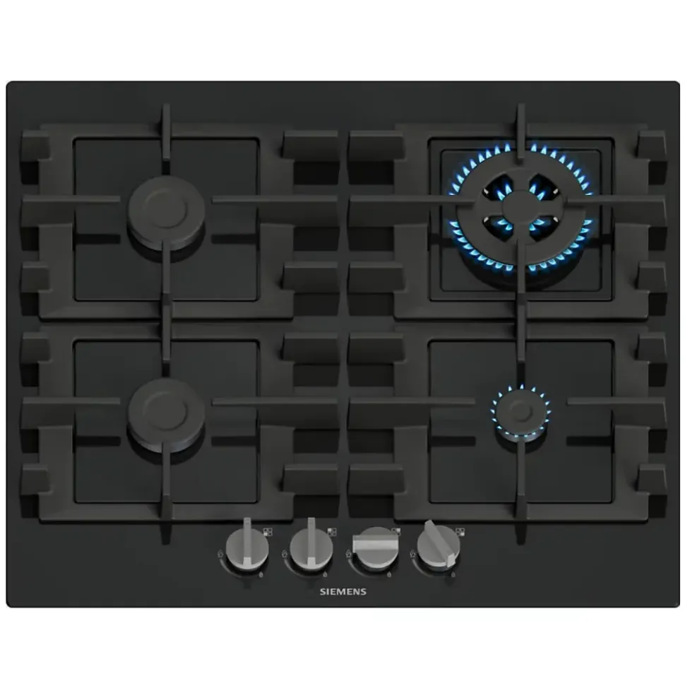 Table de cuisson gaz 59cm 7800w noir Siemens EN6B6HK40 iq300