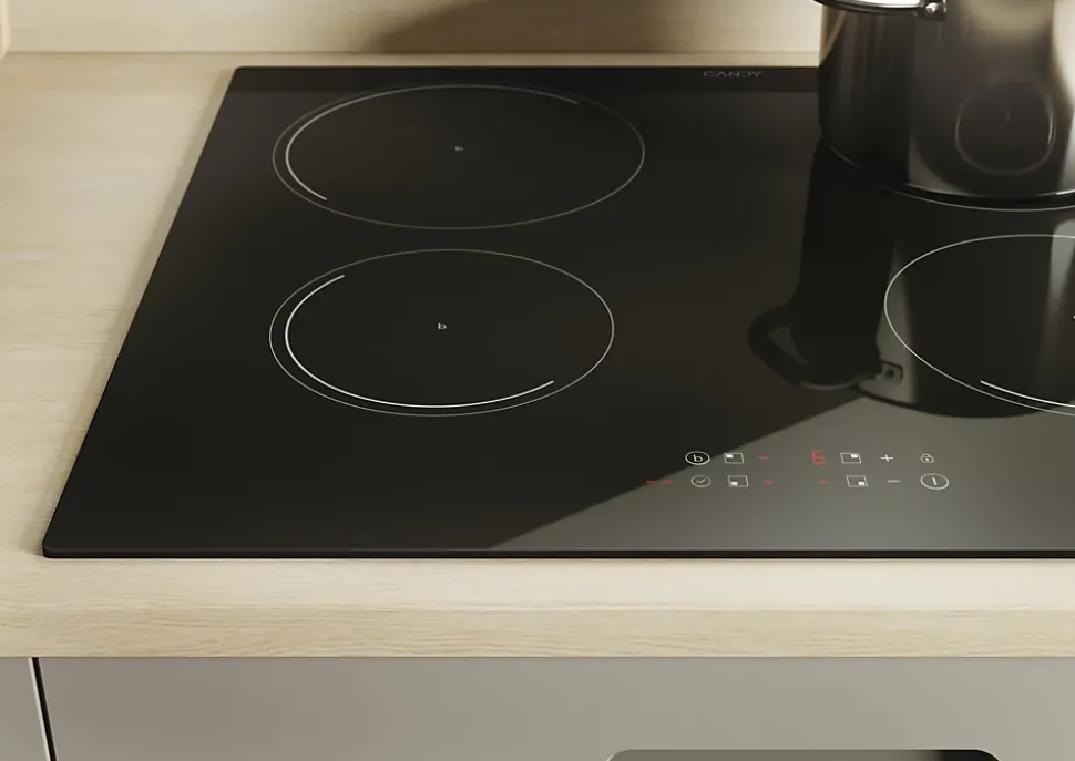 Table de cuisson induction 60cm 4 feux 7200w noir Candy CI642C/E1