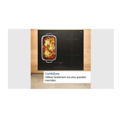 Table de cuisson induction 60cm 4 feux 6900w noir Bosch PVS63KHC1E