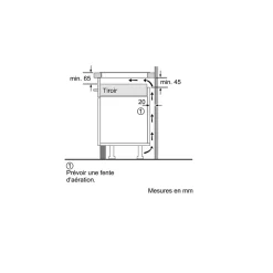 Table de cuisson induction 60cm 4 feux 6900w noir Bosch PVS63KHC1E