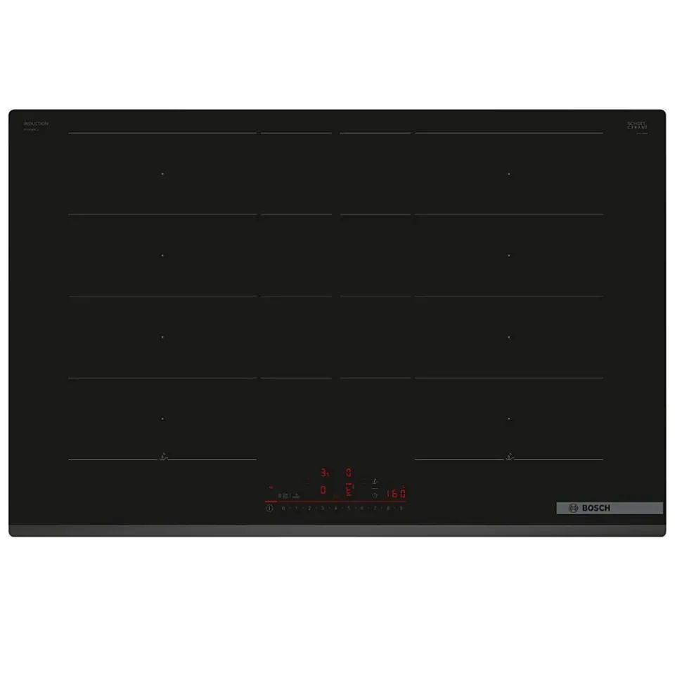 Table de cuisson induction 80cm 4 feux 7400w noir Bosch PXY83KHC1E