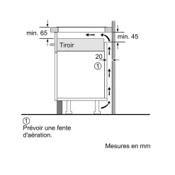 Table de cuisson induction 80cm 4 feux 7400w noir Bosch PXY83KHC1E
