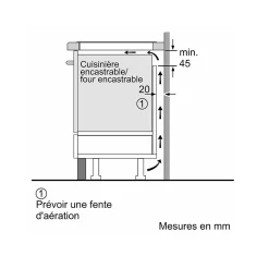 Table de cuisson induction 80cm 4 feux 7400w noir Siemens EX83RHEC1F