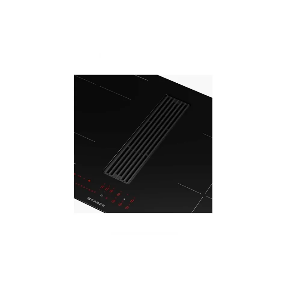 Table de cuisson induction aspirante 83cm 4 feux 7400w noir Faber 5371789 galileo linear a 830