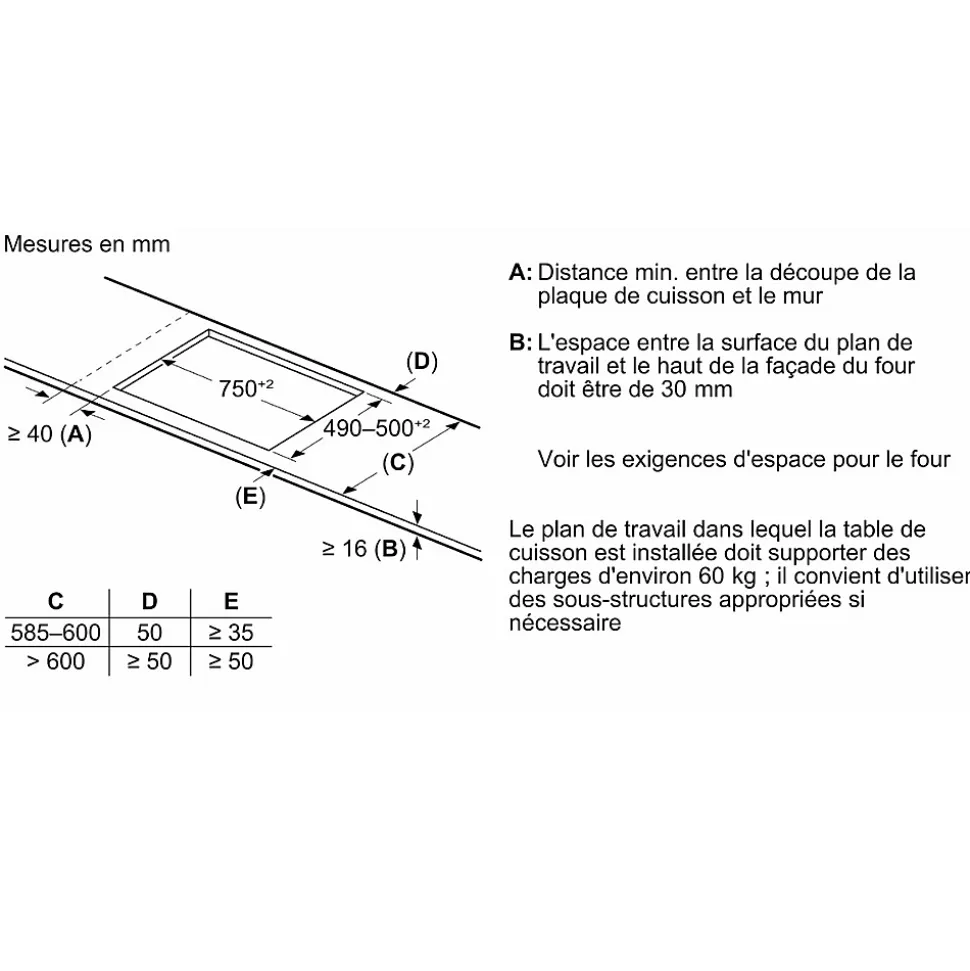 Table de cuisson induction 80cm 4 feux 7400w noir Siemens ED851HSB1E