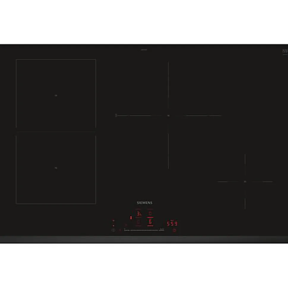 Table de cuisson induction 80cm 4 feux 7400w noir Siemens ED851HSB1E