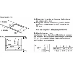 Table de cuisson induction 90cm 5 feux 1100w noir Neff T69PTX4L0