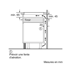 Table de cuisson induction 80cm 4 feux 7400w noir Bosch PXE831HC1E