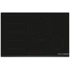 Table de cuisson induction 80cm 4 feux 7400w noir Bosch PXE831HC1E