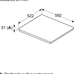 Table de cuisson induction 60cm 3 feux 7400w noir Neff T56FHL1L0