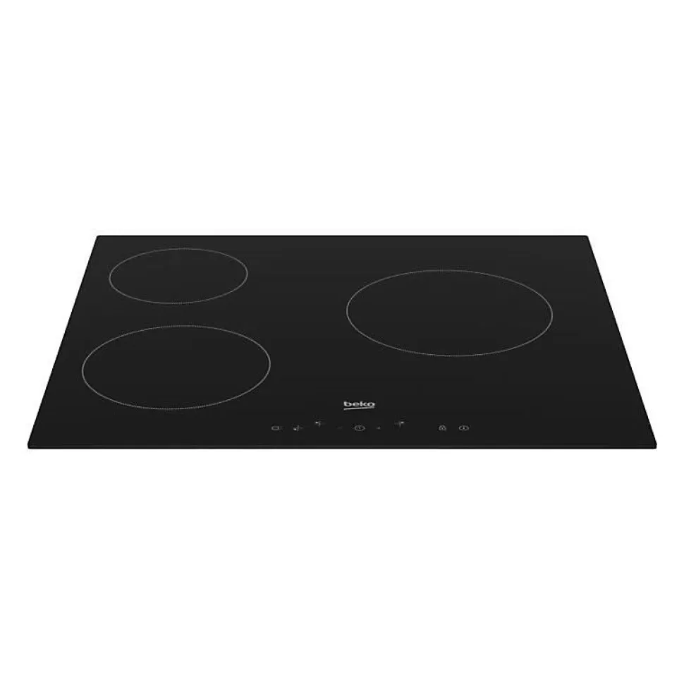 Table de cuisson vitrocéramique - BEKO - 3 foyers - 60 cm - HIC63400