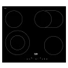 Table de cuisson vitrocéramique 60cm 4 feux 6900w noir Beko HIC64403T séries b300
