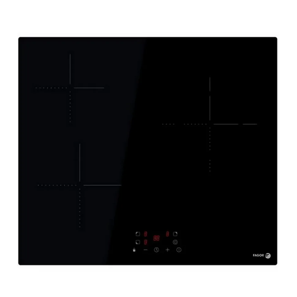 Table de cuisson vitrocéramique 59cm 3 foyers hilight noir Fagor FAV3536