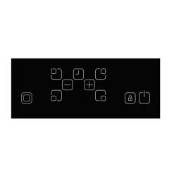 Table de cuisson vitrocéramique 59cm 4 feux 1800w noir Sharp KH6V08FT0K