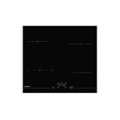 Table de cuisson vitrocéramique 59cm 4 feux 1800w noir Sharp KH6V08FT0K