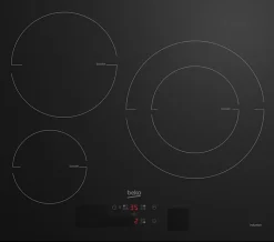 Table de cuissson à induction 60cm 3 feux 7200w noir Beko HII63405MT