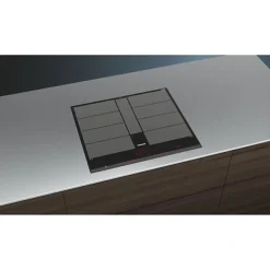 Table induction - SIEMENS - IQ700 - 4 foyers - 60 cm - Noir - Dual LightSlider