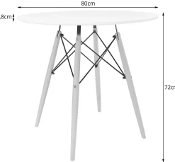 Table ronde Valora KOVA 80 cm - Noire