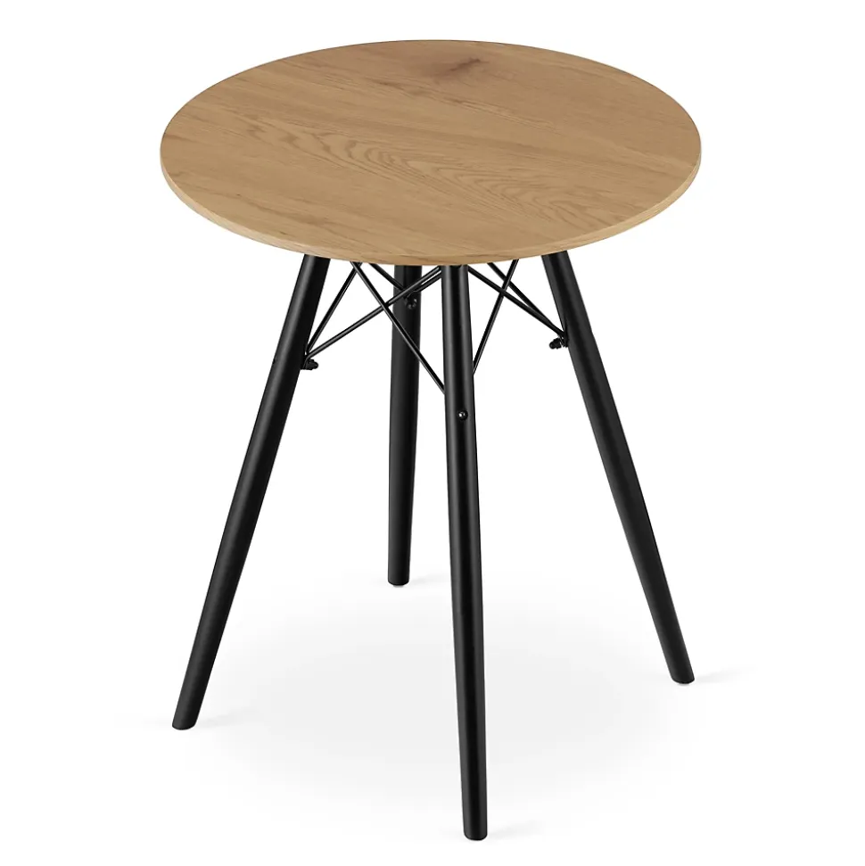 Table ronde VALORA KOVA 60 cm - Table de salle à manger moderne en chêne miel