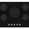 Table verre gaz 75cm 5 feux noir Beko HILW75222S
