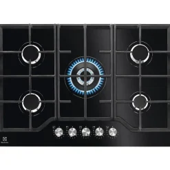 Table verre gaz 74cm 5 foyers noir Electrolux KGG75362K