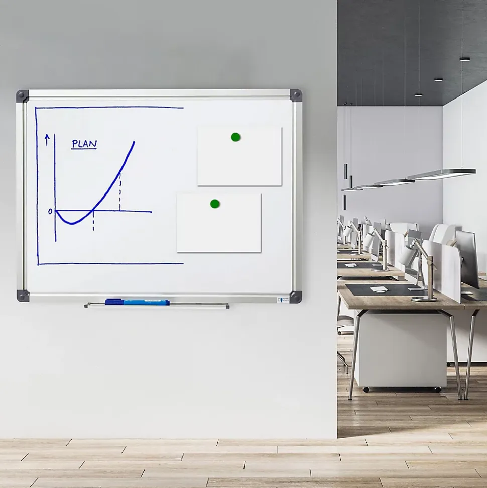 Tableau Blanc Premium - Surface Vernie & Installation Discrète, 30 x 45 cm - Floordirekt